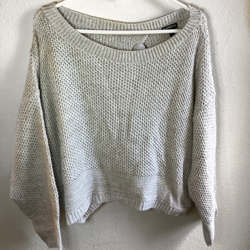 Ivory Tie-Back Sweater